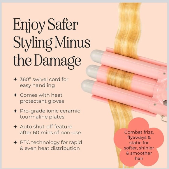 NWT - Professional Pink Hair Waver - Picture 4 of 7